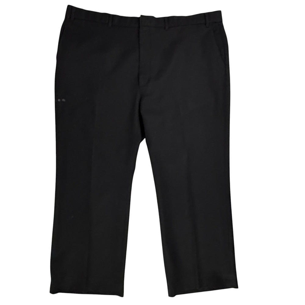 Levi's Action Slacks Mens 44x26.5 Black Vintage Sta-Prest Dress Pants Flat Front